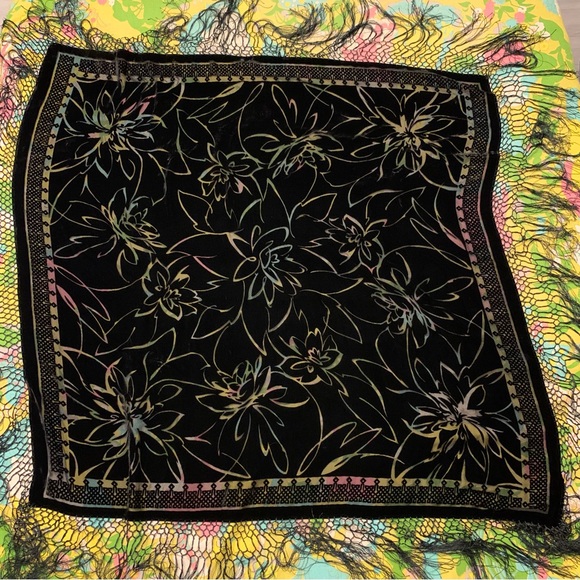Black Decorative Macrame Pashmina / Wrap - Picture 1 of 4